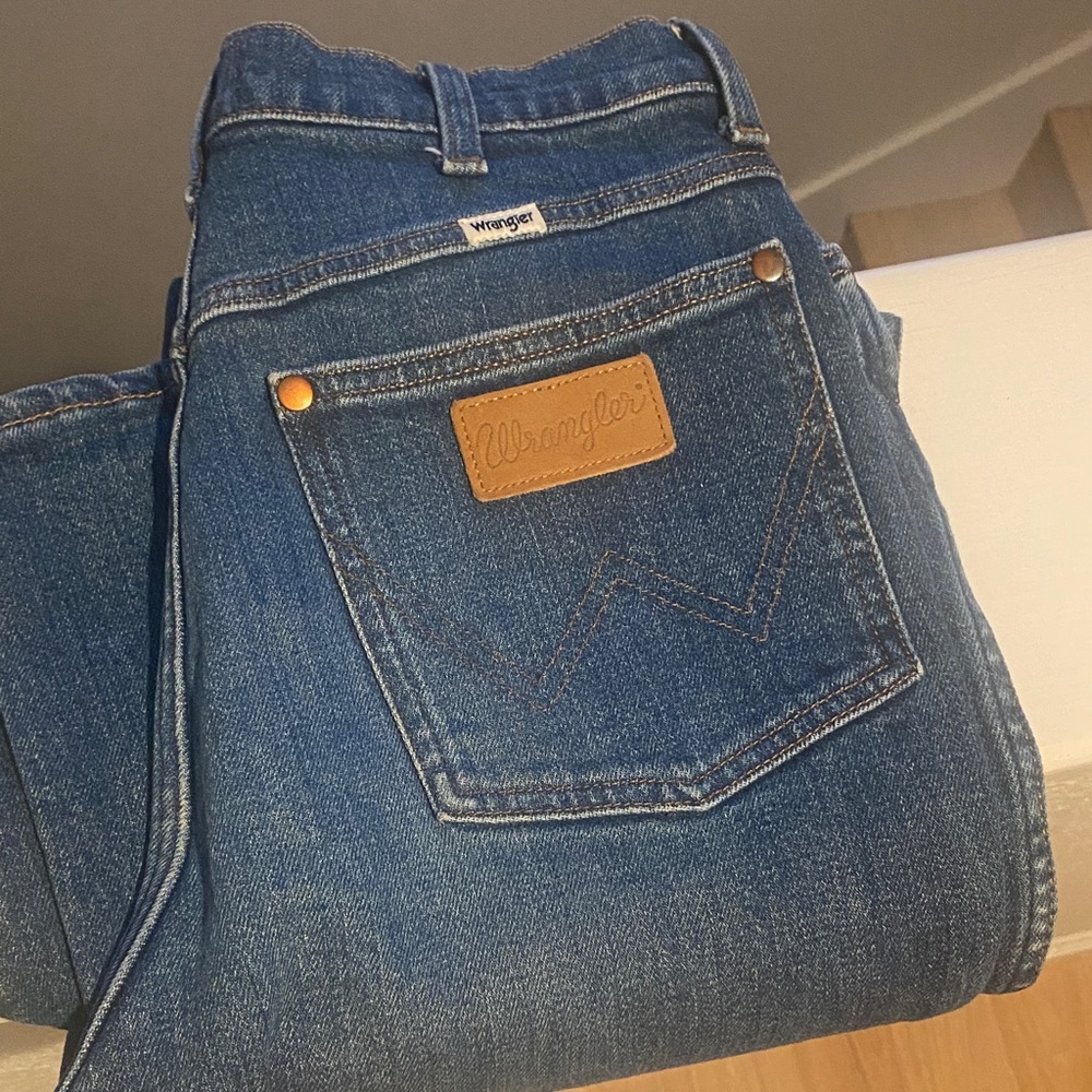 Wrangler Dark Blue Flare Jeans - High Rise